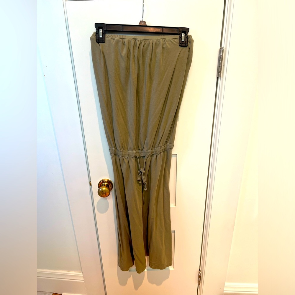 James Perse Olive Green strapless dress (3= medium)